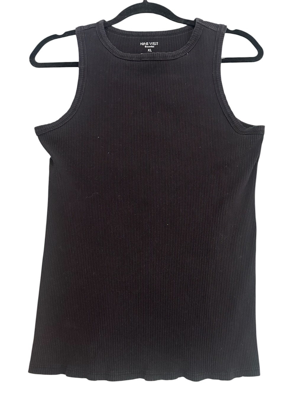 Nine West Black Ribbed Tank Top
